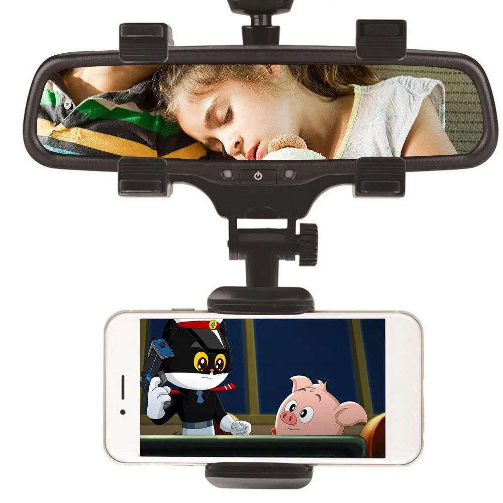 Soporte para Teléfono de Coche con Montaje en Espejo Retrovisor