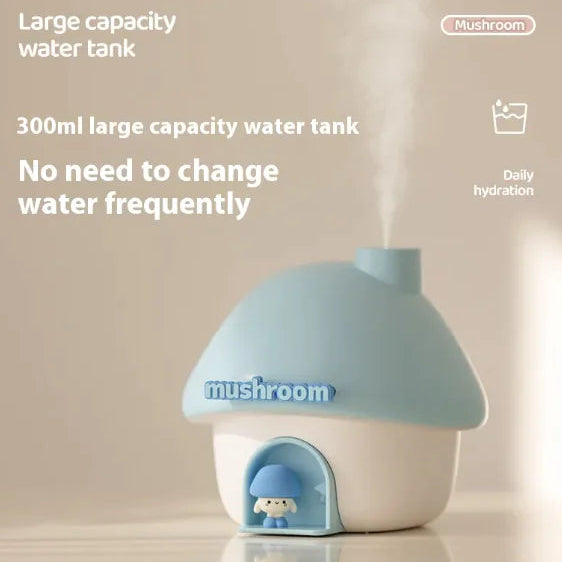 Humidificador con Luz en Forma de Casa de Hongo