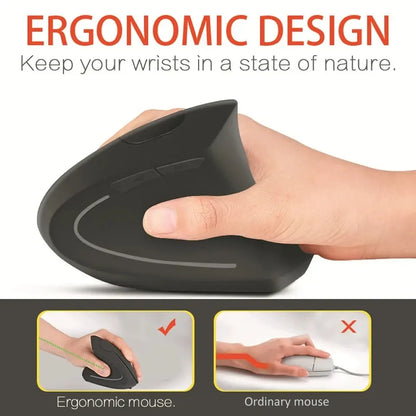 Mouse Vertical Ergonómico Wireless