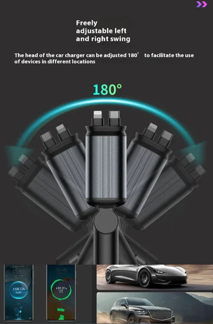 Cargador de Coche Portátil 4 en 1 de 120W