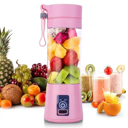 Licuadora Portátil de Vaso Eléctrica con Diseño de Vidrio