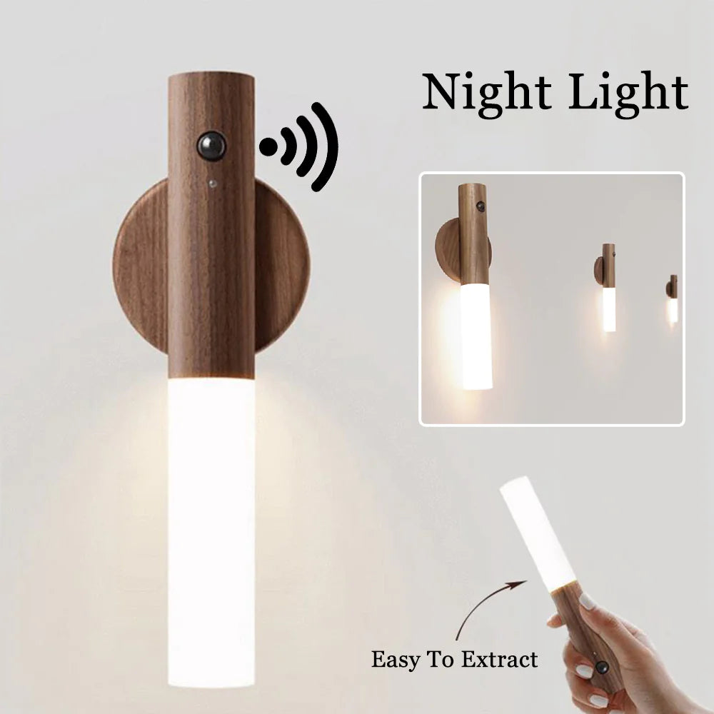 Magnetic LED night light with motion sensor