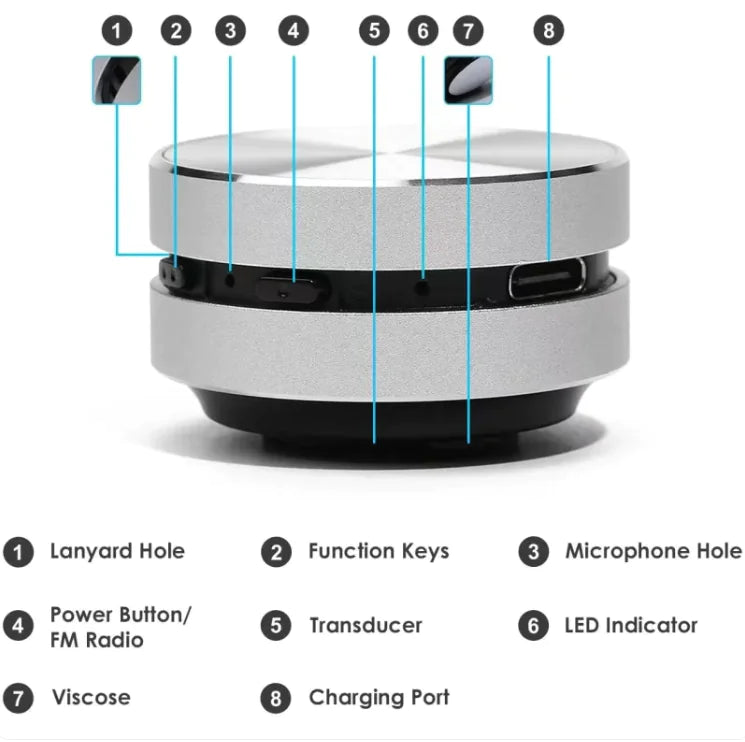 Parlante Magnético Bone Bluetooth